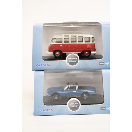 343 - FOUR VARIOUS AS NEW AND BOXED OXFORD AUTOMOBILE COMPANY VEHICLES