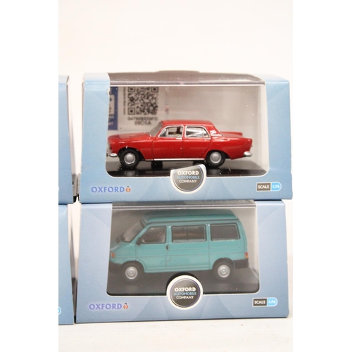 343 - FOUR VARIOUS AS NEW AND BOXED OXFORD AUTOMOBILE COMPANY VEHICLES