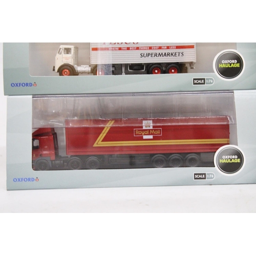 406 - THREE AS NEW AND BOXED OXFORD HAULAGE WAGONS