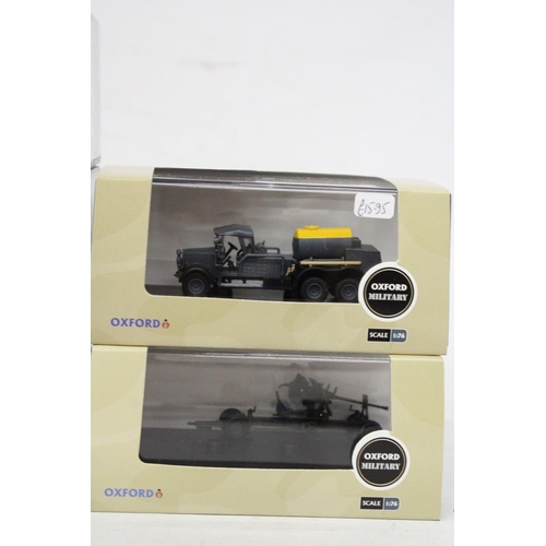 409 - FIVE AS NEW AND BOXED OXFORD MILITARY VEHICLES