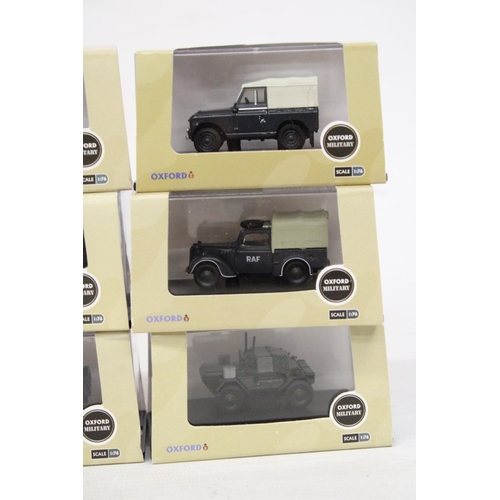 412 - SIX AS NEW AND BOXED OXFORD MILITARY VEHICLES