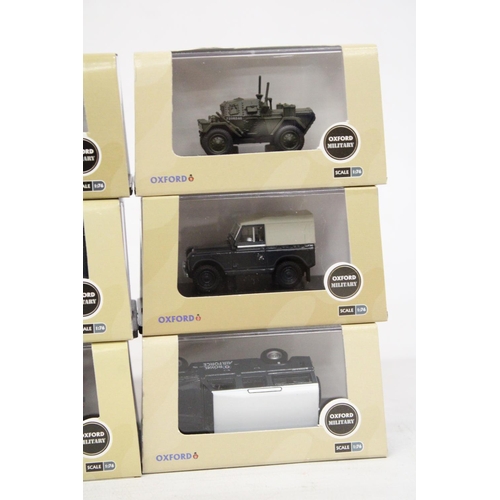 413 - SIX AS NEW AND BOXED OXFORD MILITARY VEHICLES