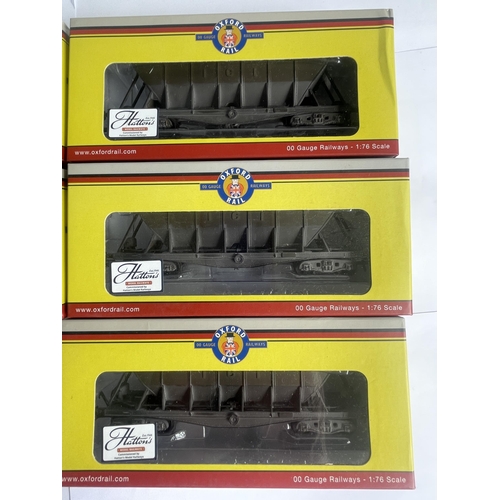 466 - FIVE BOXED OXFORD RAIL 00 GAUGE FREIGHT HOPPER WAGONS