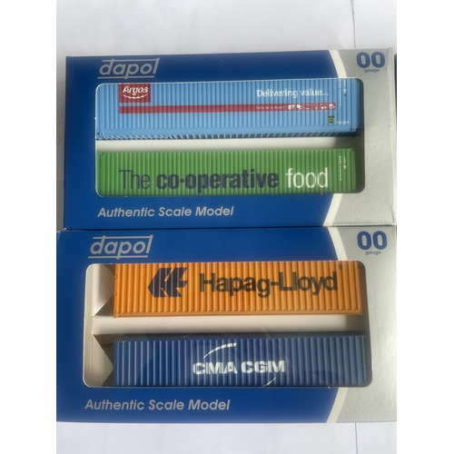 468 - FOUR BOXED DAPOL 00 GAUGE TWIN PACK CONTAINERS