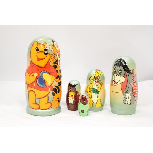 116 - A WINNE THE POOH AND PALS RUSSIAN DOLL - APPROXIMATELY 18CM HIGH