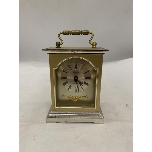 175 - TWO BRASS MANTLE CLOCKS