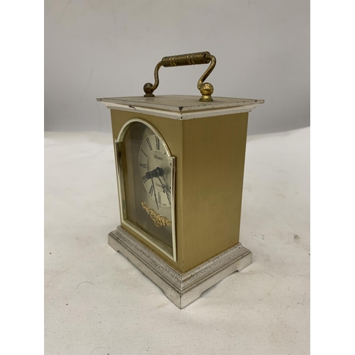 175 - TWO BRASS MANTLE CLOCKS