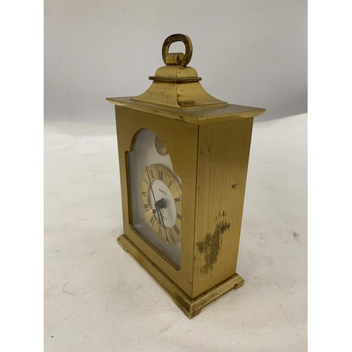 175 - TWO BRASS MANTLE CLOCKS