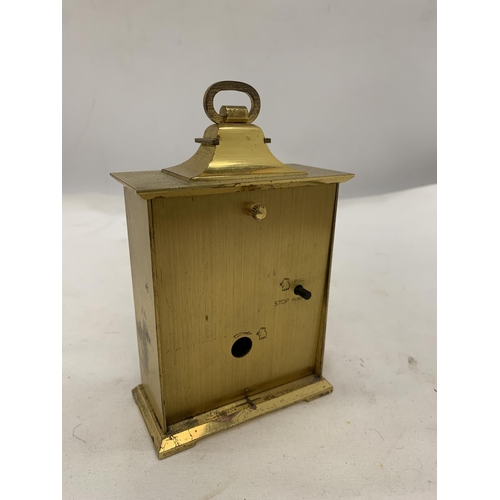 175 - TWO BRASS MANTLE CLOCKS