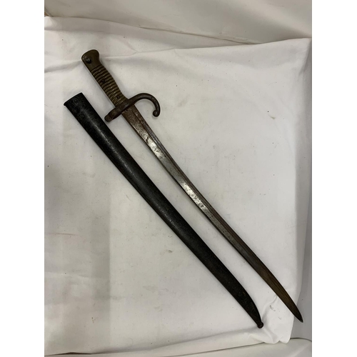 177 - A FRENCH, 1866, CHASSEPOT SWORD/BAYONET