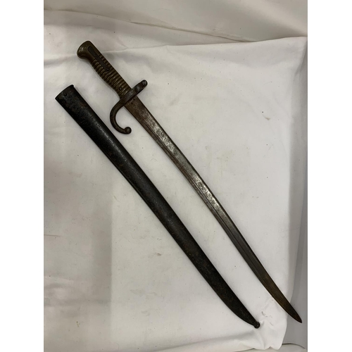 177 - A FRENCH, 1866, CHASSEPOT SWORD/BAYONET