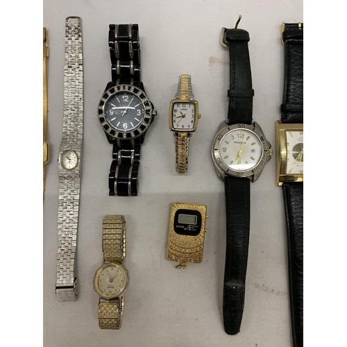 187 - A MIXED LOT OF VINTAGE MECHANICAL AND QUARTZ WATCHES