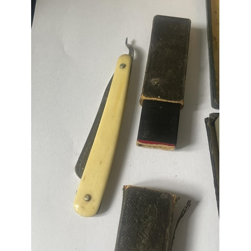 201A - A VICTORIAN RAZOR AND SHARPENING STONE