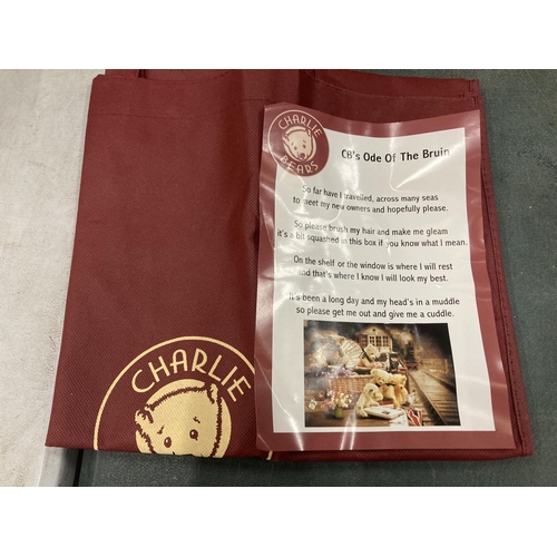 309 - A LIMITED EDITION 279/4000 CHARLIE BEAR 'SHARDUL' COMPLETE WITH BAG AND CERTIFICATE OF AUTHENTICITY