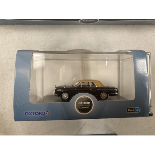 392 - FOUR BOXED OXFORD AUTOMOBILE SERIES VEHICLES TO INCLUDE ONE WITH FIVE JAGUARS IN A BOX