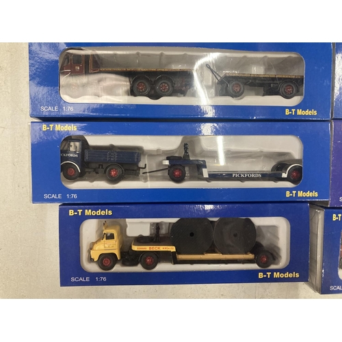 491 - TEN BOXED B-T MODEL VEHICLES 1:76 SCALE