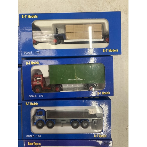 491 - TEN BOXED B-T MODEL VEHICLES 1:76 SCALE