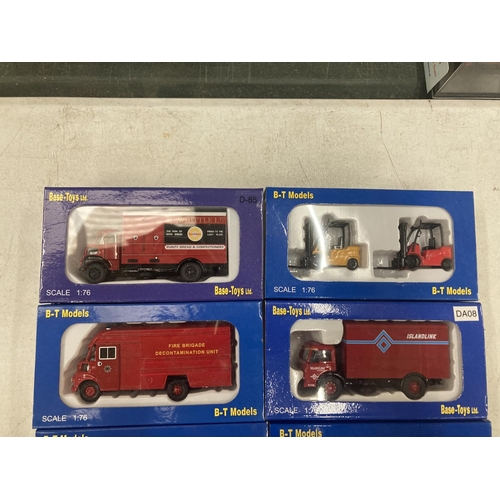 492 - TEN BOXED B-T MODEL VEHICLES 1:76 SCALE