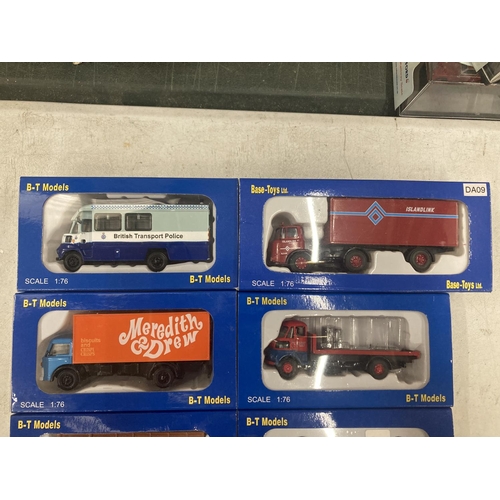 493 - ELEVEN BOXED B-T MODEL VEHICLES 1:76 SCALE