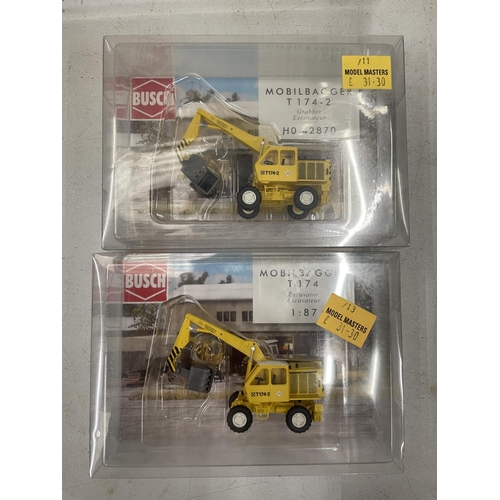 496 - SEVEN BOXED BUSCH VEHICLES 1:87 SCALE