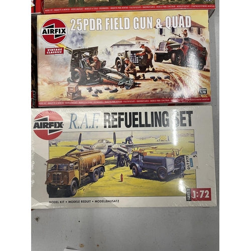 512 - EIGHT BOXED AIRFIX MILITARY RELATED KITS