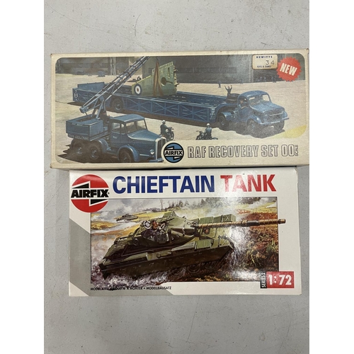 513 - EIGHT BOXED AIRFIX MILITARY RELATED KITS