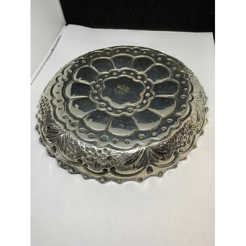 94 - A DECORATIVE HALLMARKED LONDON SILVER FLUTED TRAY GROSS WEIGHT 147 GRAMS