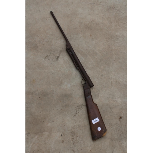 1554 - A VINTAGE WOODEN AND METAL AIR RIFLE