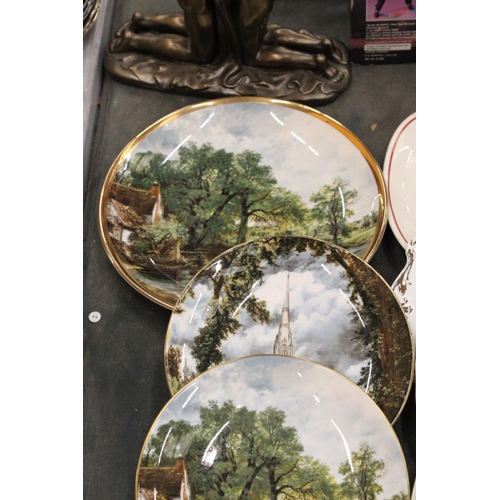 220 - A LARGE COLLECTION OF CABINET PLATES, 20 IN TOTAL, PLUS A LARGE KENSINGTON 'MARGARET ROSE' VASE