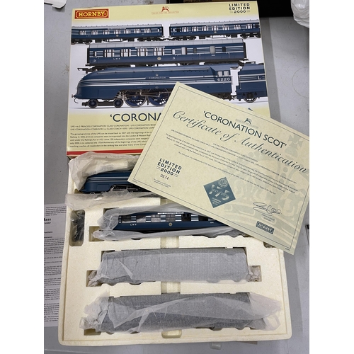 302 - AN AS NEW AND UNUSED BOXED HORNBY LIMITED EDITION 2000 NUMBER 0674 'CORONATION SCOT' RAILWAY LOCOMOT... 