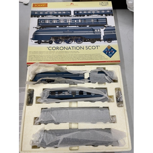 302 - AN AS NEW AND UNUSED BOXED HORNBY LIMITED EDITION 2000 NUMBER 0674 'CORONATION SCOT' RAILWAY LOCOMOT... 