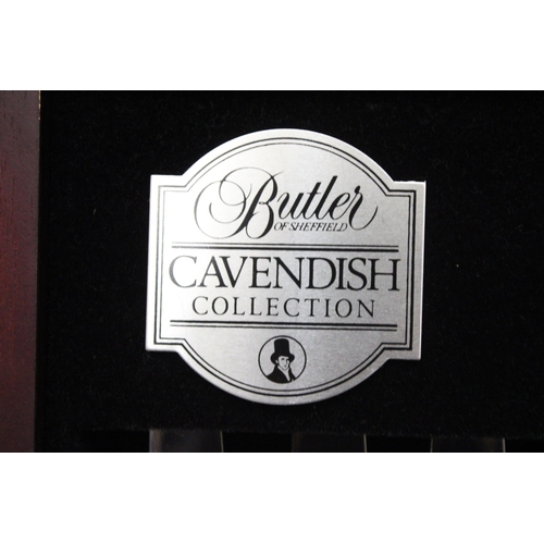 22 - A BOXED BUTLER OF SHEFFIELD CAVENDISH COLLECTION CUTLERY SET