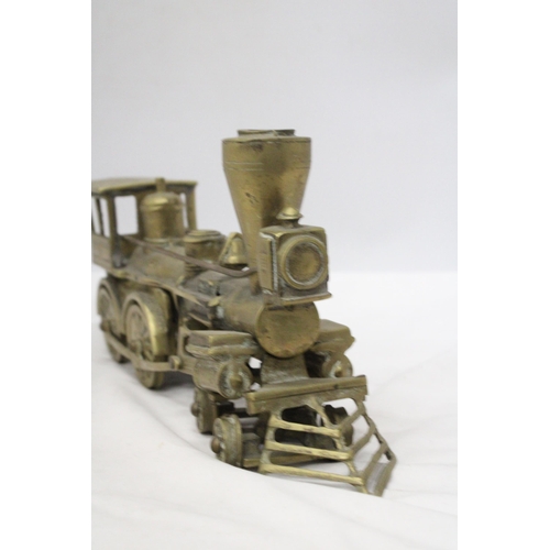 25 - A W & AFR SOLID BRASS RAILROAD USA LOCO AND TENDER - WEIGHTS 6 KILO'S (53 cm)