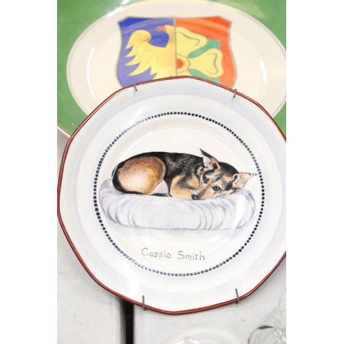 191 - A TULOWICE P. T. POLAND PLATE AND A SIGNED DOG PLATE