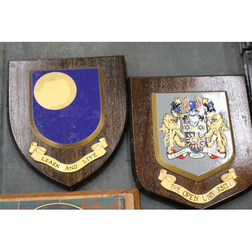 227A - FOUR UNIVERSITY WOODEN WALL PLAQUES