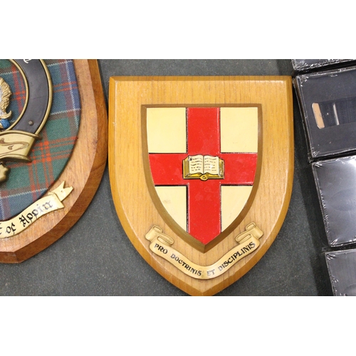 227A - FOUR UNIVERSITY WOODEN WALL PLAQUES