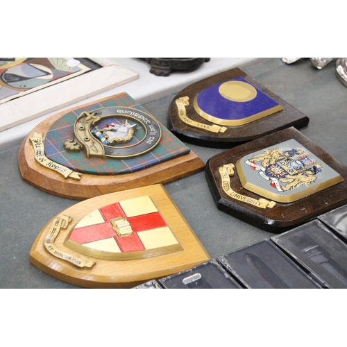 227A - FOUR UNIVERSITY WOODEN WALL PLAQUES