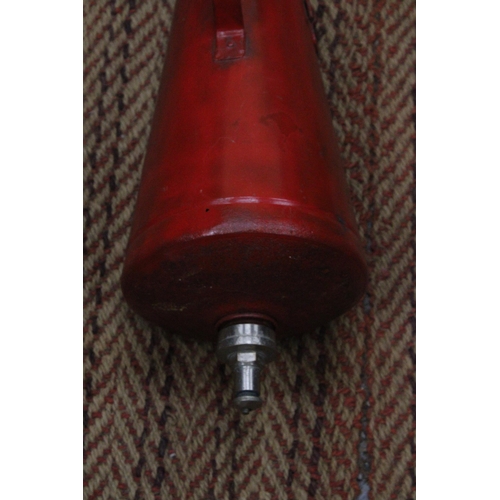 248 - A NAVAL TAPERING CONICAL FIRE EXTINGUISHER FROM DEVONPORT TRAINING SCHOOL - APPROXIMATELY 84CM LONG