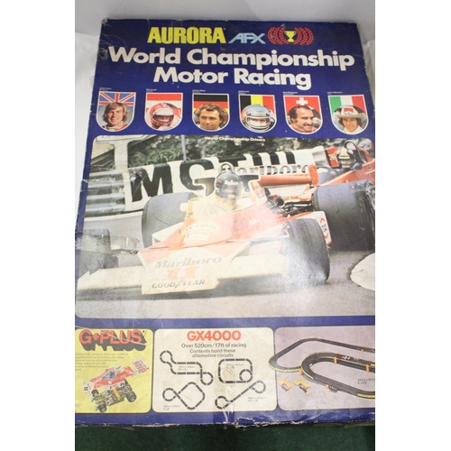 453A - AN AURORA, WORLD CHAMPIONSHIP MOTOR RACING CAR TRACK PLUS A MONACO GRAND PRIX GAME