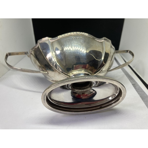 51 - A HALLMARKED BIRMINGHAM SILVER TWIN HANDLED DISH GROSS WEIGHT 133 GRAMS