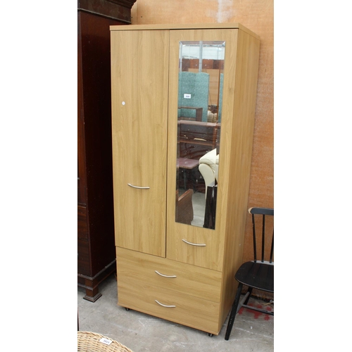 3088 - A MIRROR DOOR WARDROBE, 30