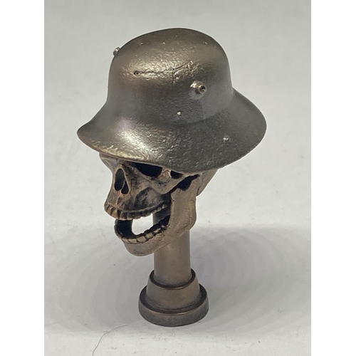 80A - A BRONZE SKULL WITH HELMET