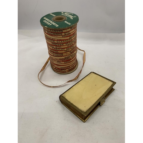 170 - A HARRIS'S OF CRADLEY HEATH 1950'S ADVERTISING PARCEL TAPE, PLUS AN 1899 BOOK OF COMMON PRAYER