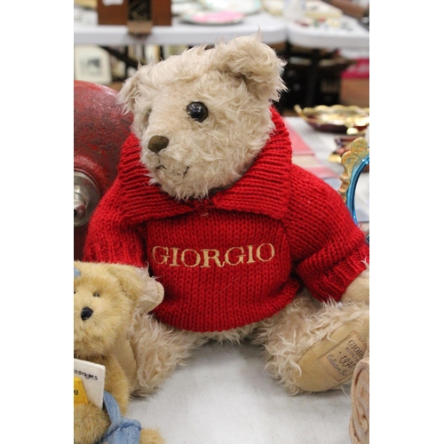 200 - THREE TEDDY BEARS TO INCLUDE GIORGIO, BEVERLEY HILLS, 1995