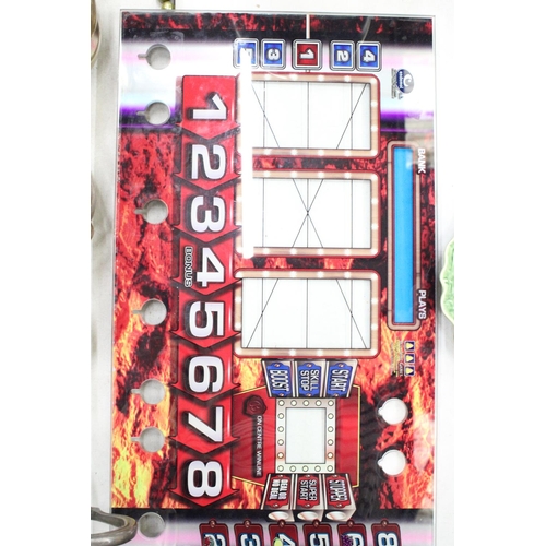 214 - AN AMUSEMENT ARCADE, CHUNKY GLASS FASCIA, 33CM X 62CM