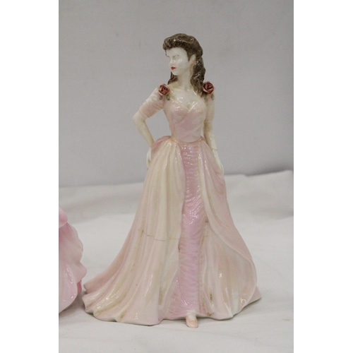 294 - TWO COALPORT LADY FIGURES, BOTH A/F