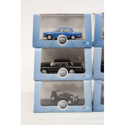 336 - SIX VARIOUS AS NEW AND BOXED OXFORD AUTOMOBILE COMPANY VEHICLES