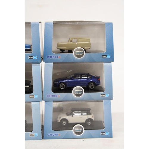 336 - SIX VARIOUS AS NEW AND BOXED OXFORD AUTOMOBILE COMPANY VEHICLES