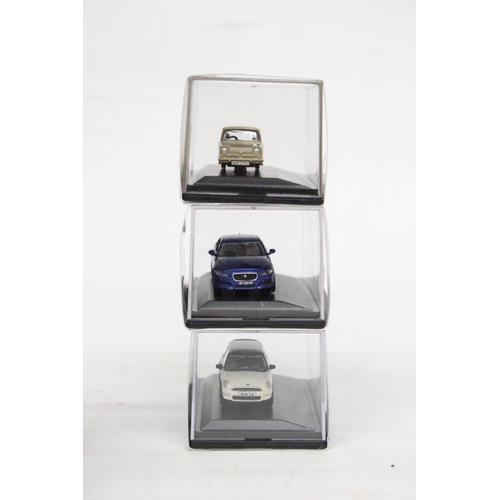 336 - SIX VARIOUS AS NEW AND BOXED OXFORD AUTOMOBILE COMPANY VEHICLES