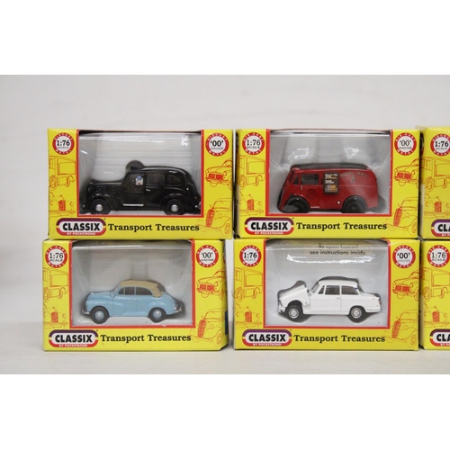 345 - EIGHT AS NEW AND BOXED CLASSIX TRANSPORT TREASURES VEHICLES